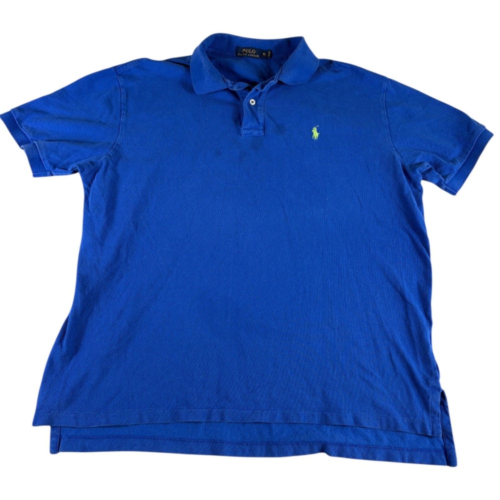 Polo Ralph Lauren Polo Shirt Mens XL Ocean Blue Heritage Relaxed Washed Preppy